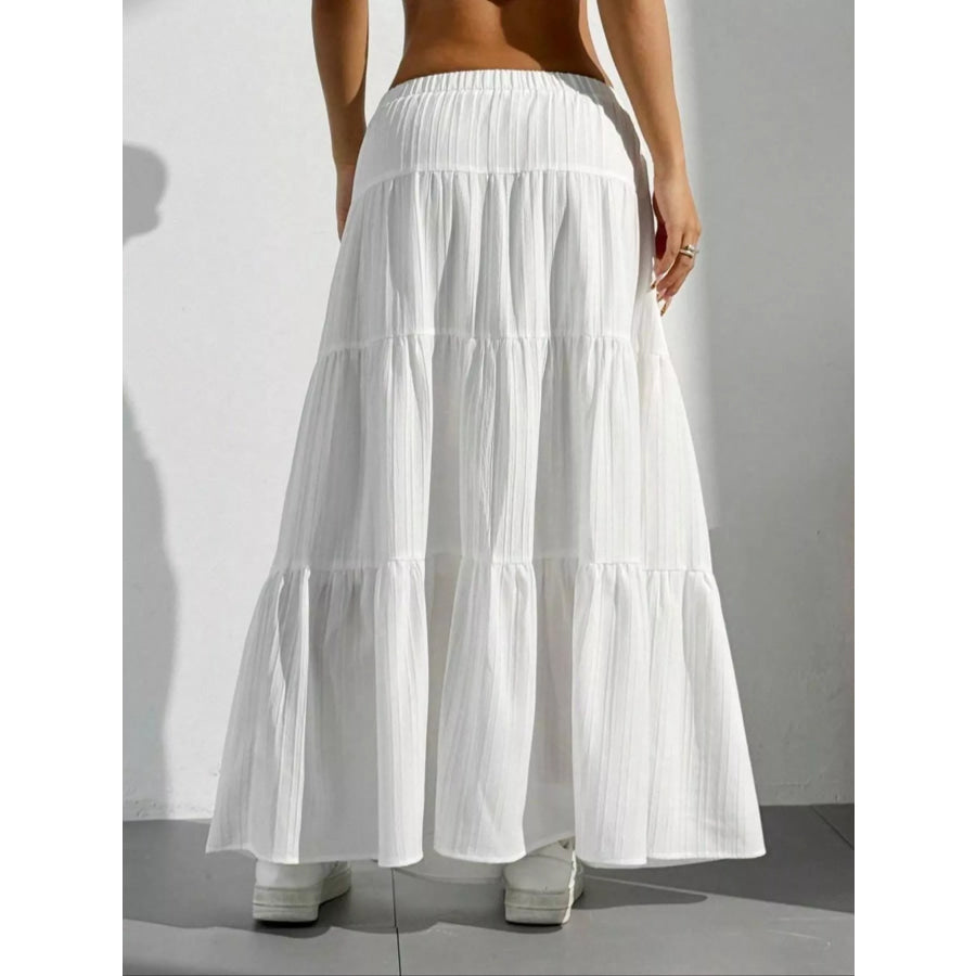 Flowy Tiered Maxi Skirt Apparel and Accessories