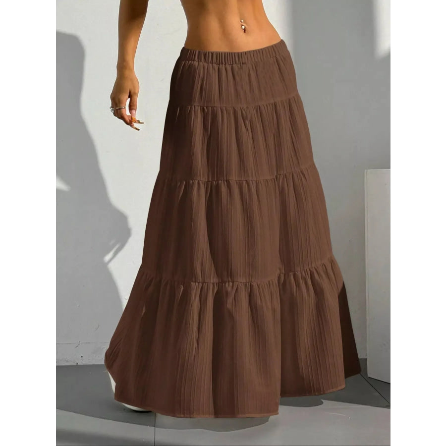 Flowy Tiered Maxi Skirt Apparel and Accessories