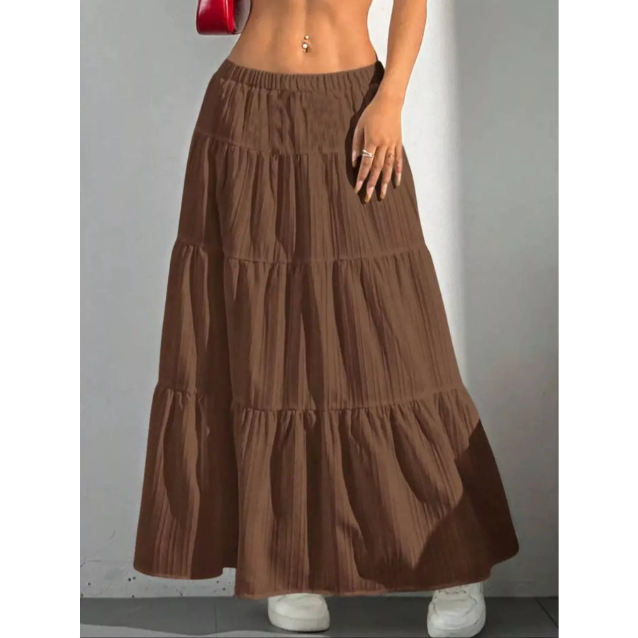 Flowy Tiered Maxi Skirt Apparel and Accessories