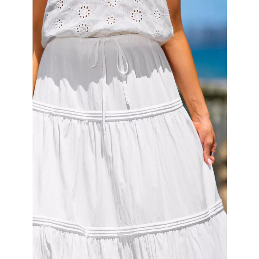 Flowy Tiered Maxi Skirt Apparel and Accessories