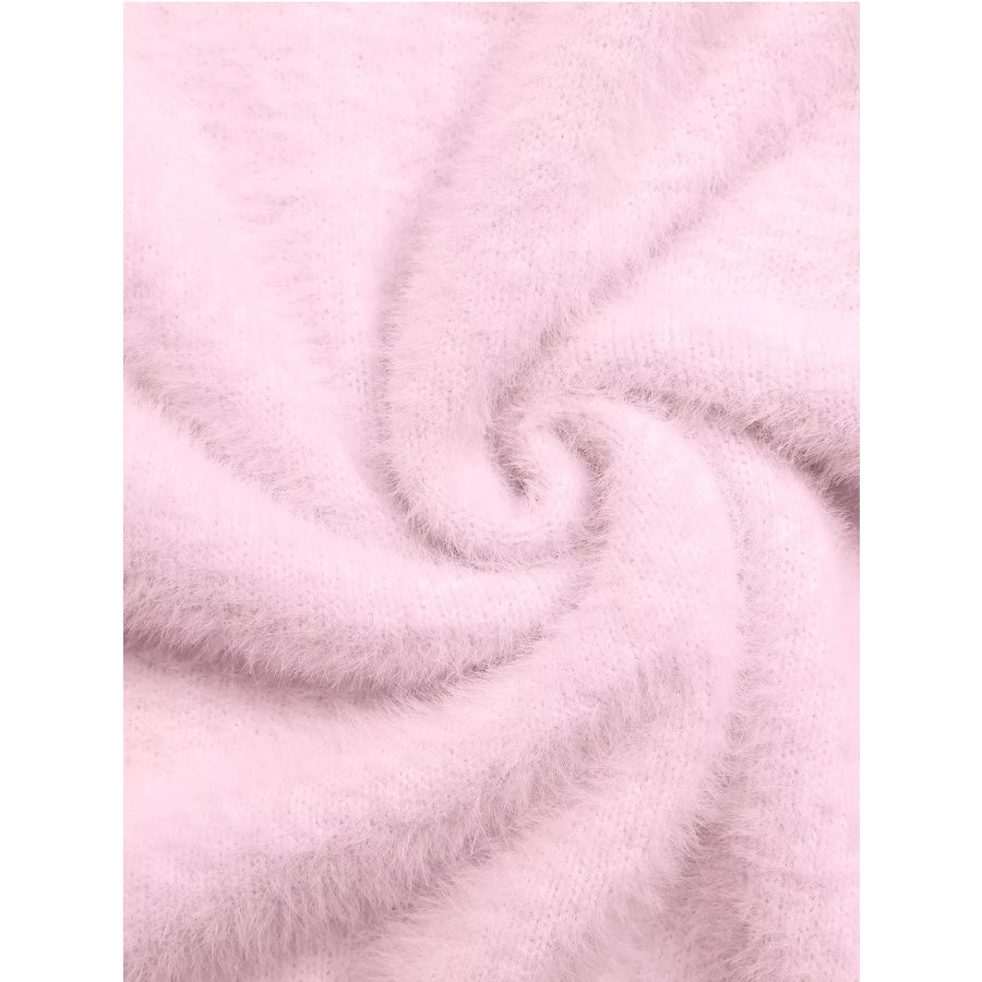 Fluffy Long Sleeve Sweater Apparel and Accessories