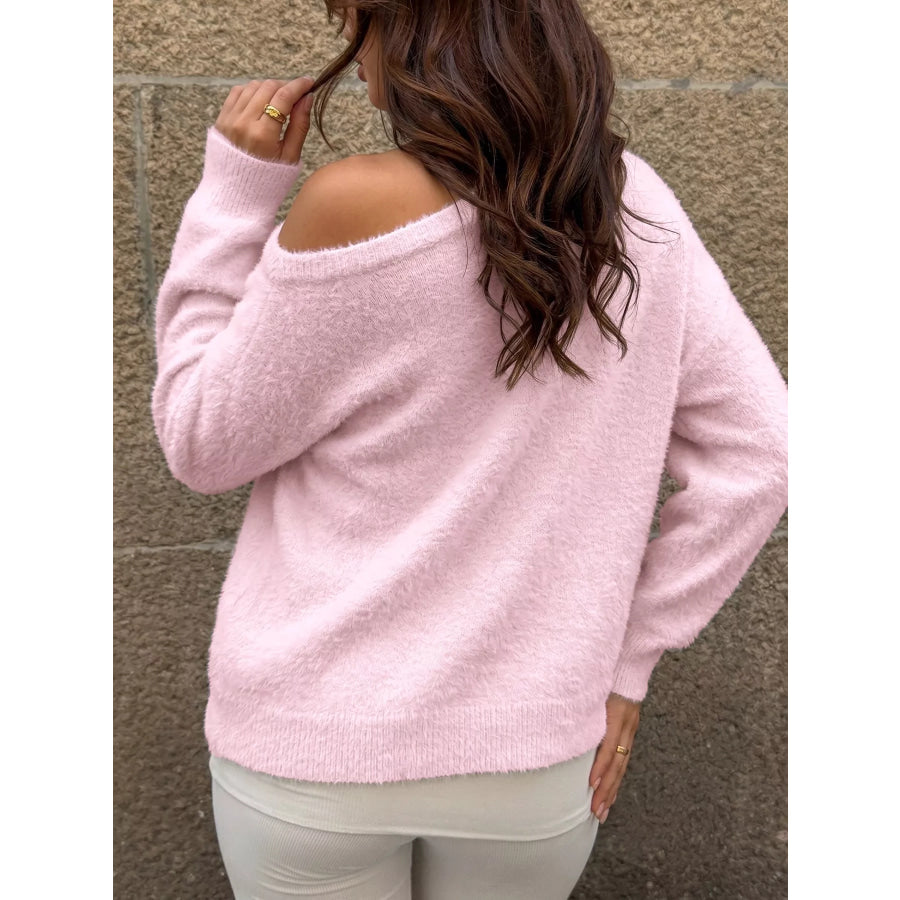 Fluffy Long Sleeve Sweater Apparel and Accessories