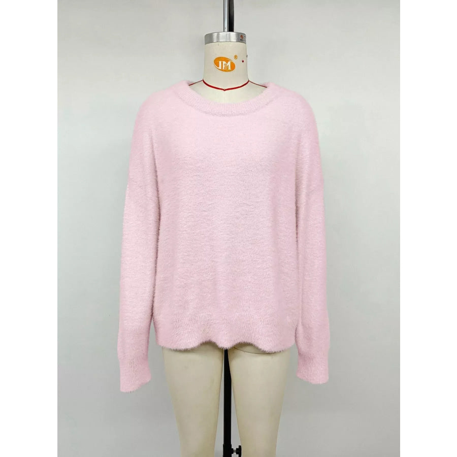 Fluffy Long Sleeve Sweater Apparel and Accessories