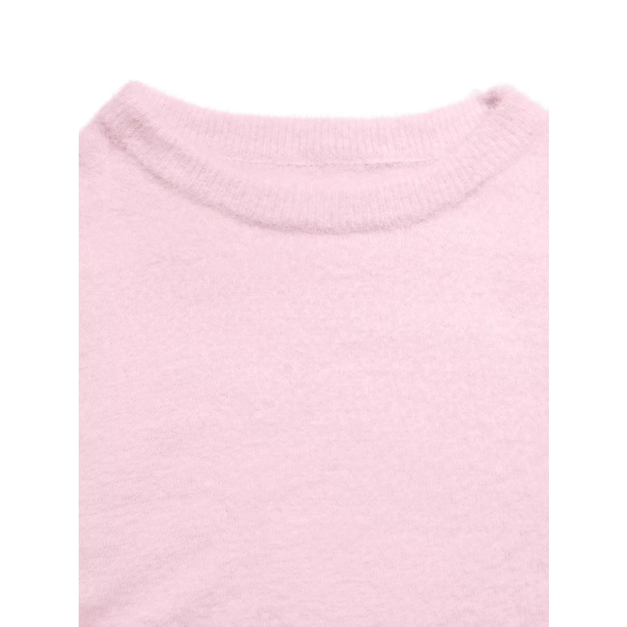 Fluffy Long Sleeve Sweater Apparel and Accessories