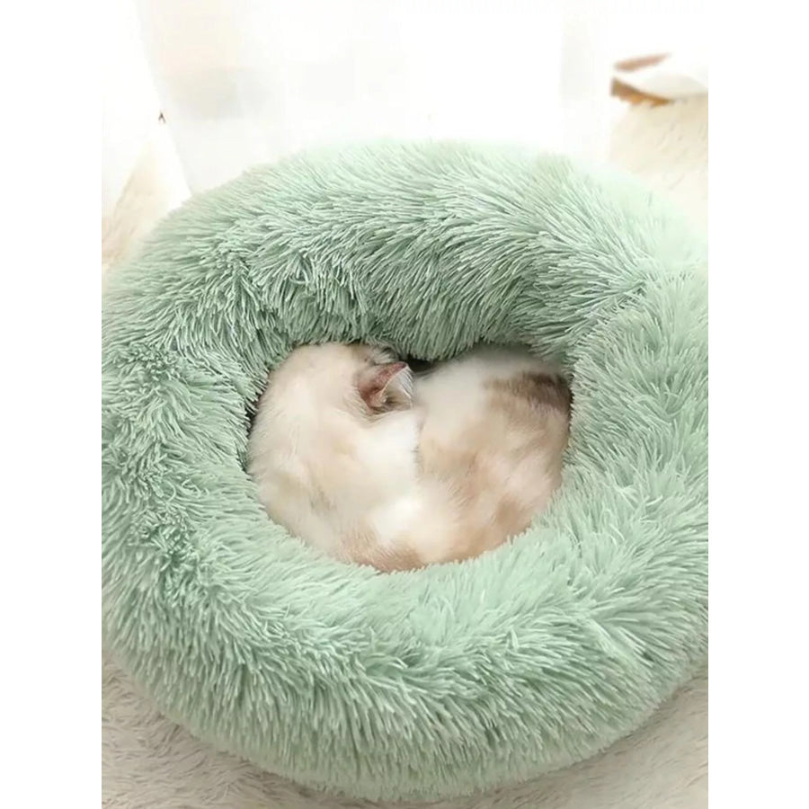 Fluffy Plush Donut Pet Nest Avocado Green / S Apparel and Accessories