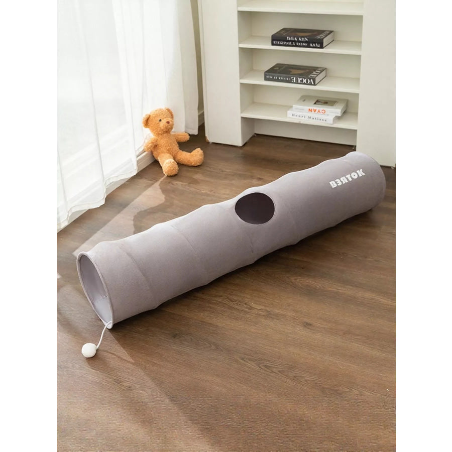 Foldable Cat Tunnel Toy Gray(1.2M) / One Size Apparel and Accessories