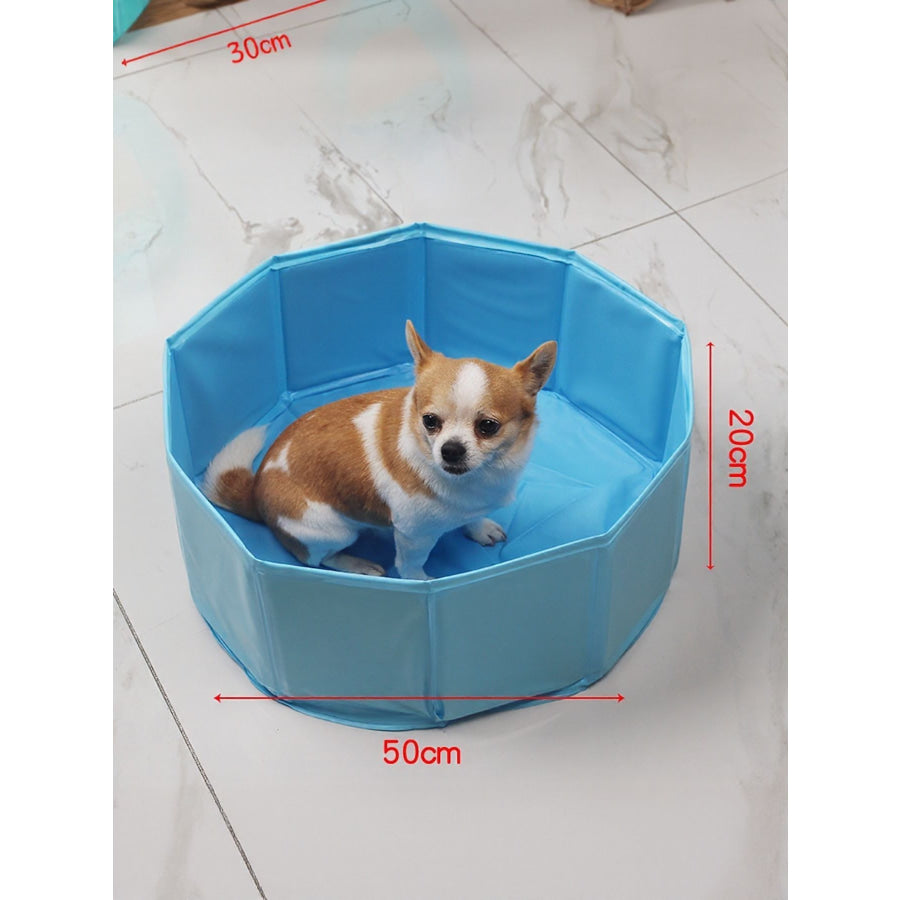 Foldable Pet Bath Pool with Side Drain 80cm*30cm / One Size Apparel and Accessories