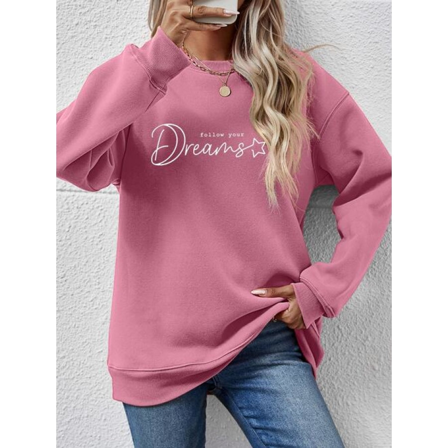 FOLLOW YOUR DREAMS Graphic Sweatshirt Moonlit Mauve / S