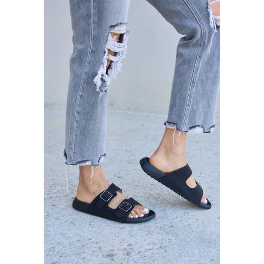 Forever Link Double Buckle Open Toe Sandals Apparel and Accessories