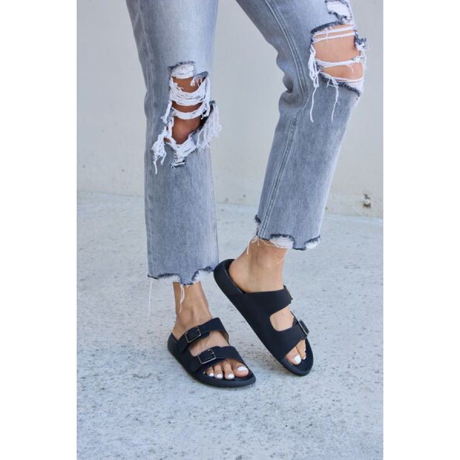 Forever Link Double Buckle Open Toe Sandals Apparel and Accessories