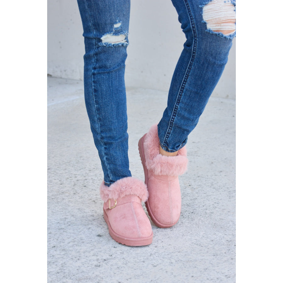 Forever Link Furry Chunky Thermal Ankle Boots Apparel and Accessories