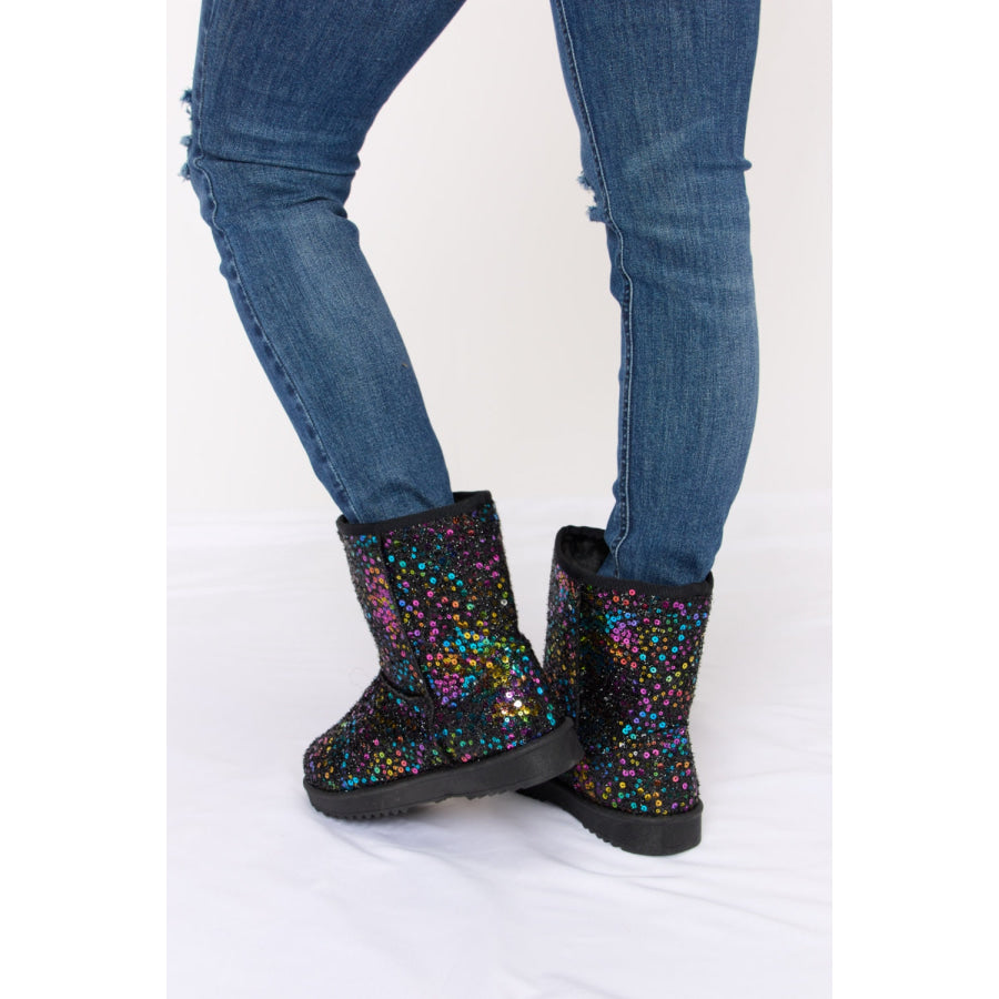 Forever Link Sequin Thermal Flat Boots Apparel and Accessories