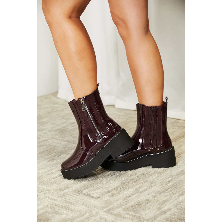 Forever Link Side Zip Platform Boots footwear