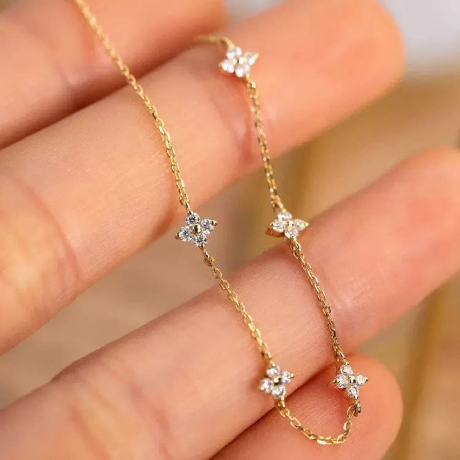 Four-Leaf Clover Charm Bracelet Apparel and Accessories