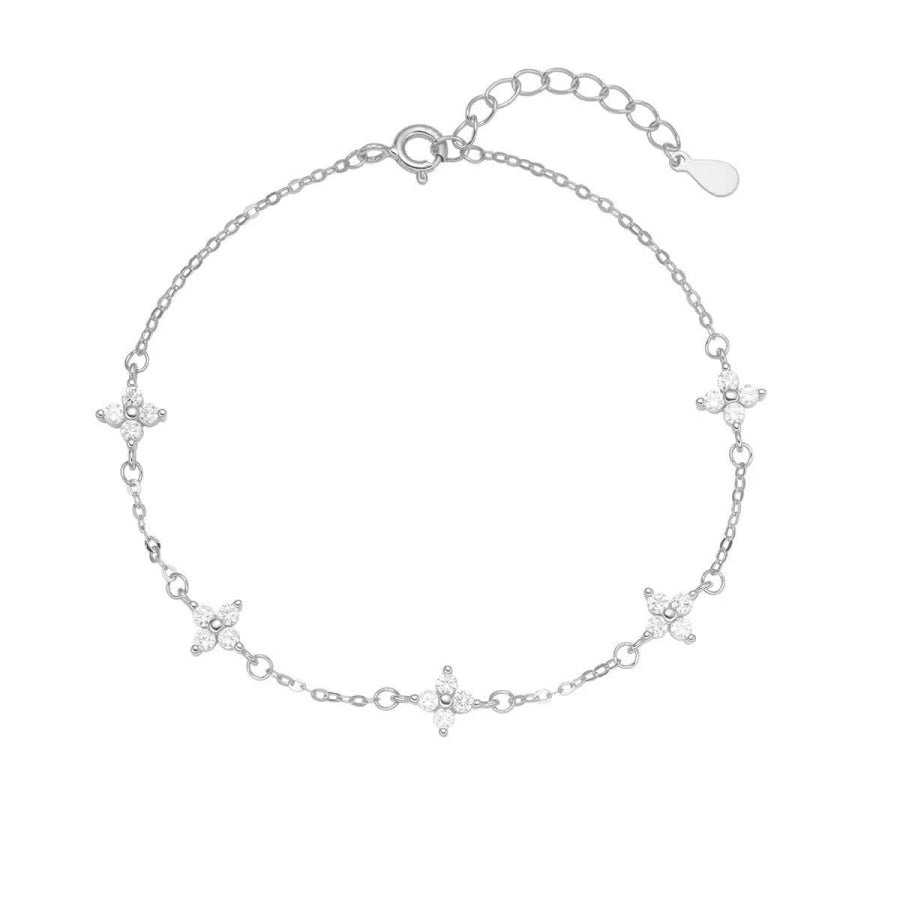 Four-Leaf Clover Charm Bracelet Apparel and Accessories