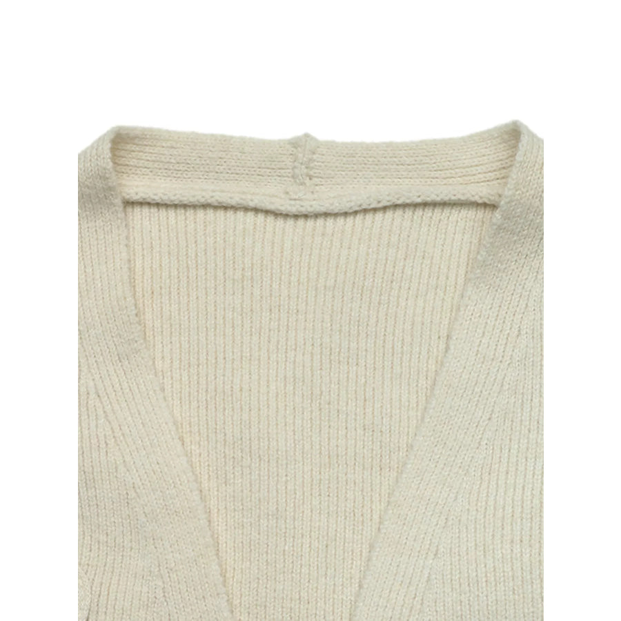 Four-Leaf Clover Open Front Cardigan Apparel and Accessories