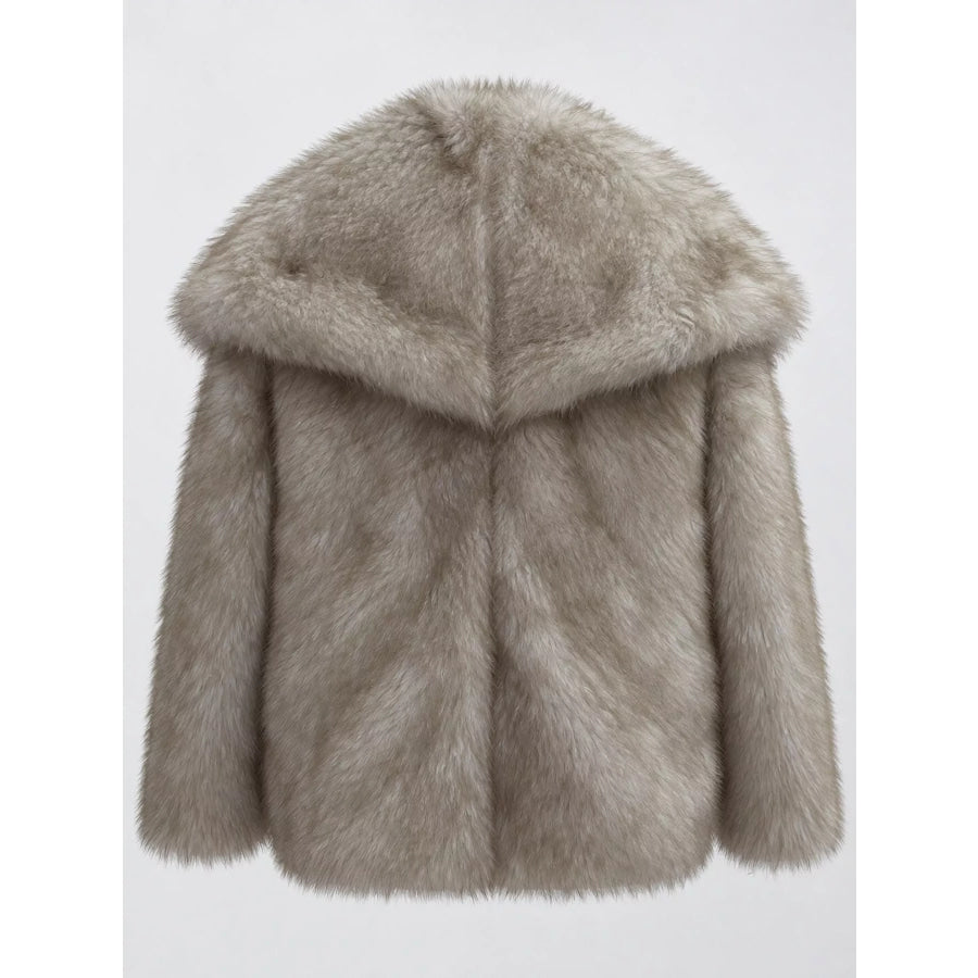 Fox Fur Collar Winter Outerwear Apparel and Accessories