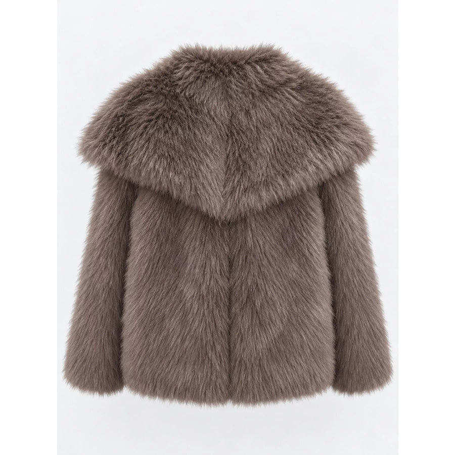Fox Fur Collar Winter Outerwear Apparel and Accessories