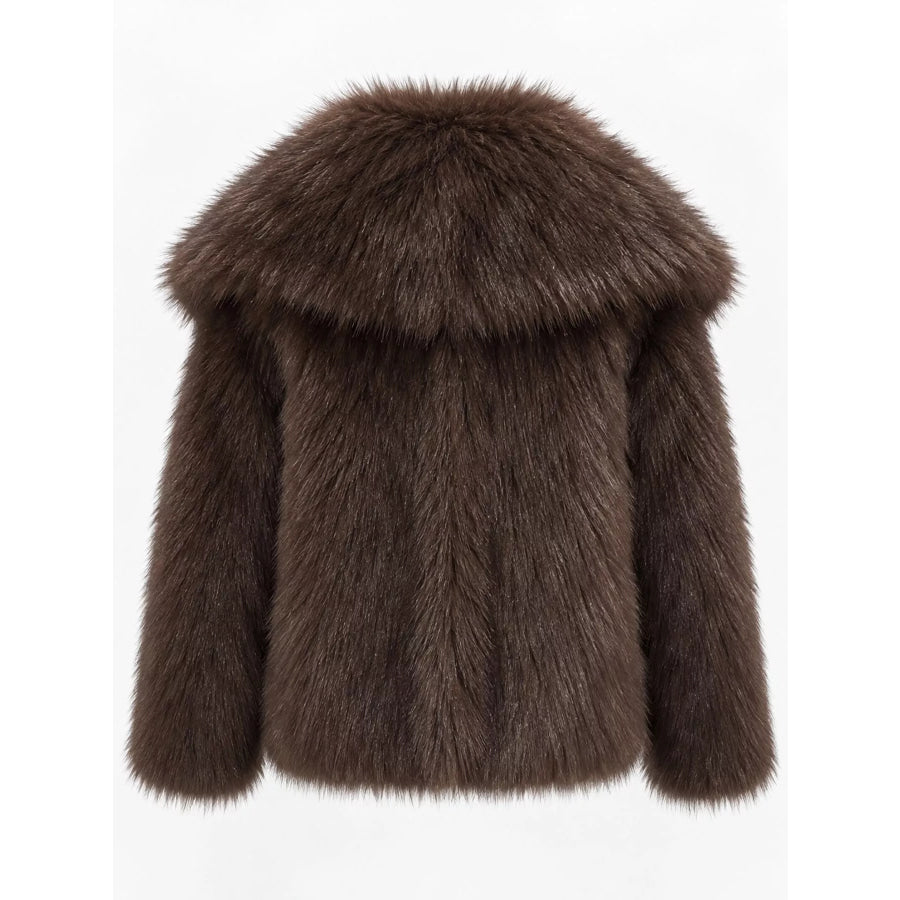 Fox Fur Collar Winter Outerwear Apparel and Accessories