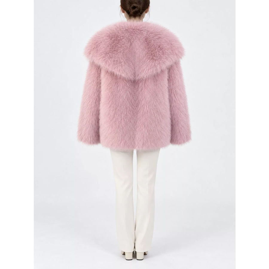 Fox Fur Collar Winter Outerwear Apparel and Accessories