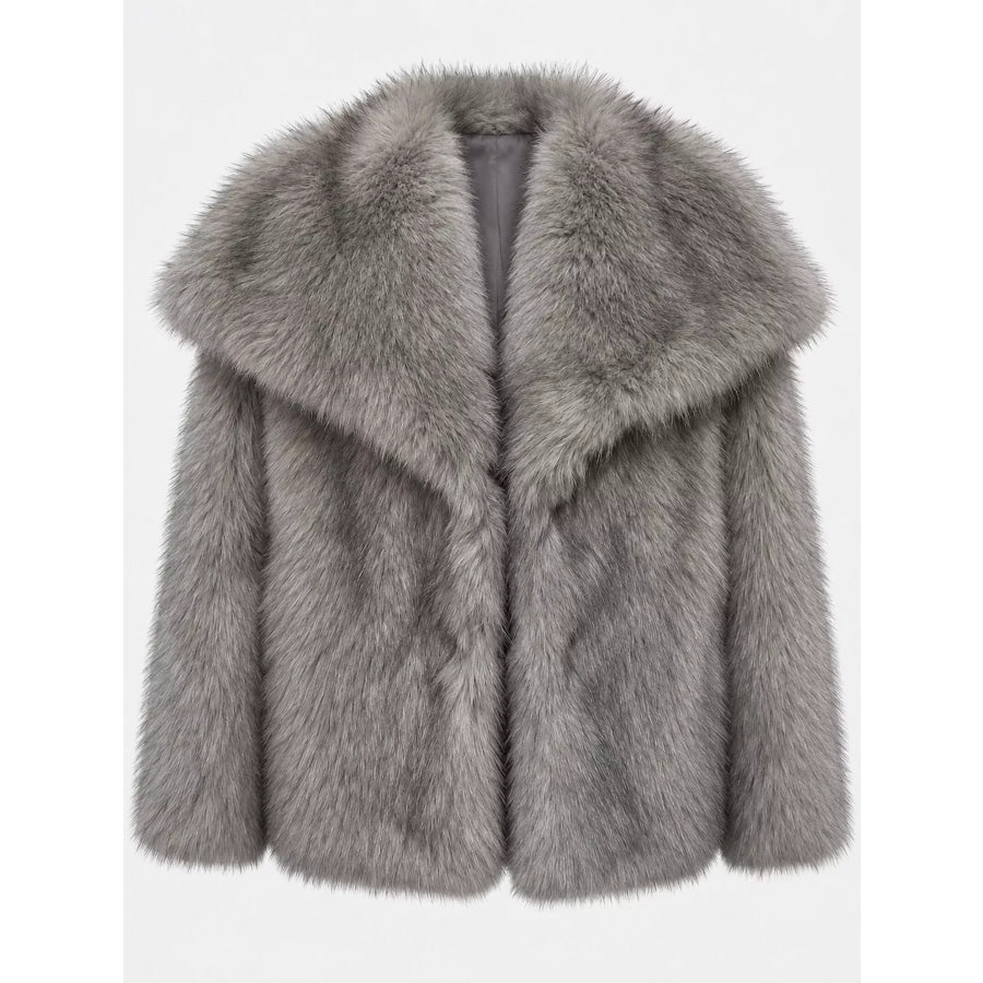 Fox Fur Collar Winter Outerwear Apparel and Accessories