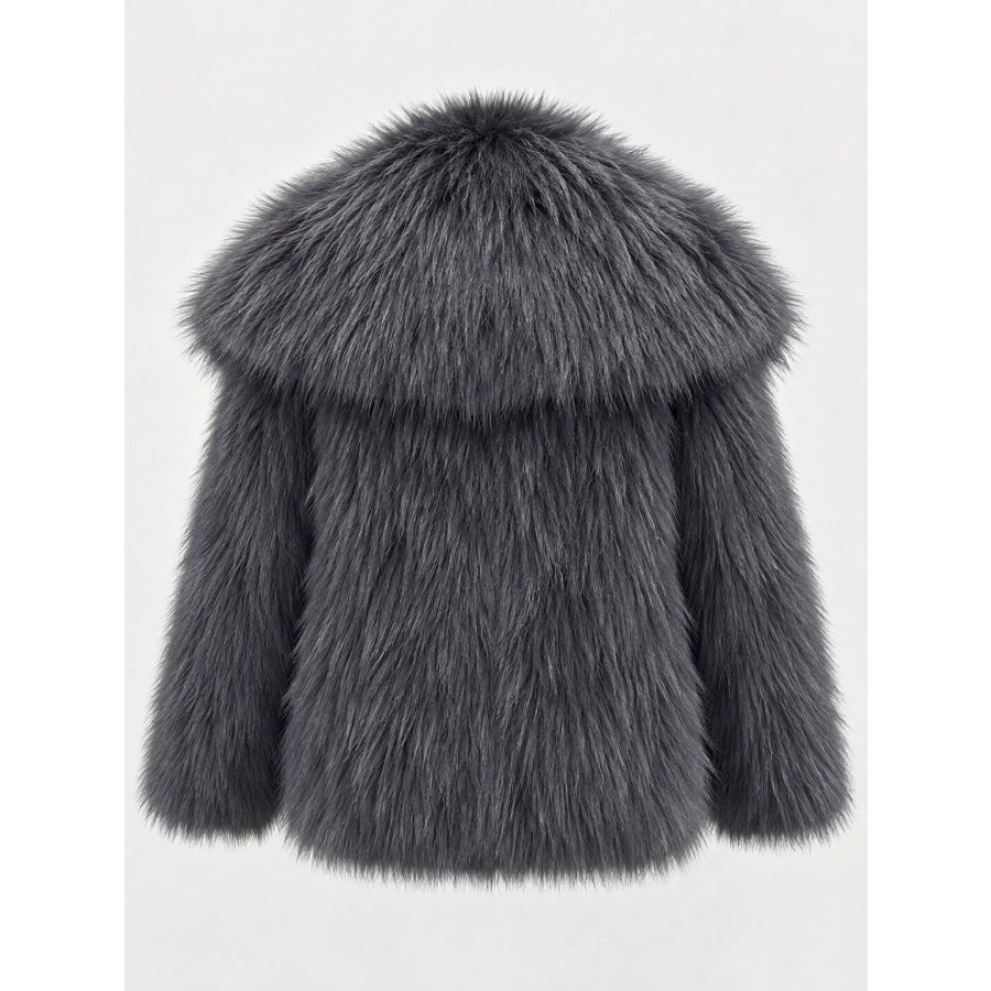 Fox Fur Collar Winter Outerwear Apparel and Accessories