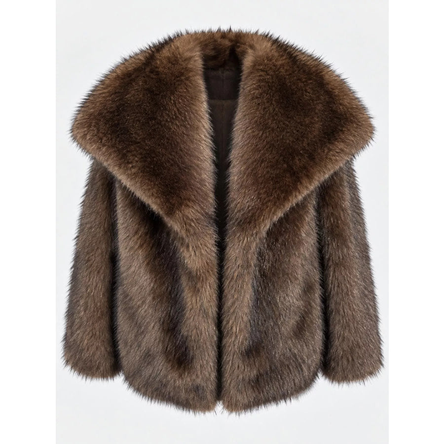 Fox Fur Collar Winter Outerwear Apparel and Accessories