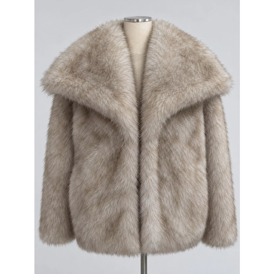 Fox Fur Collar Winter Outerwear Apparel and Accessories