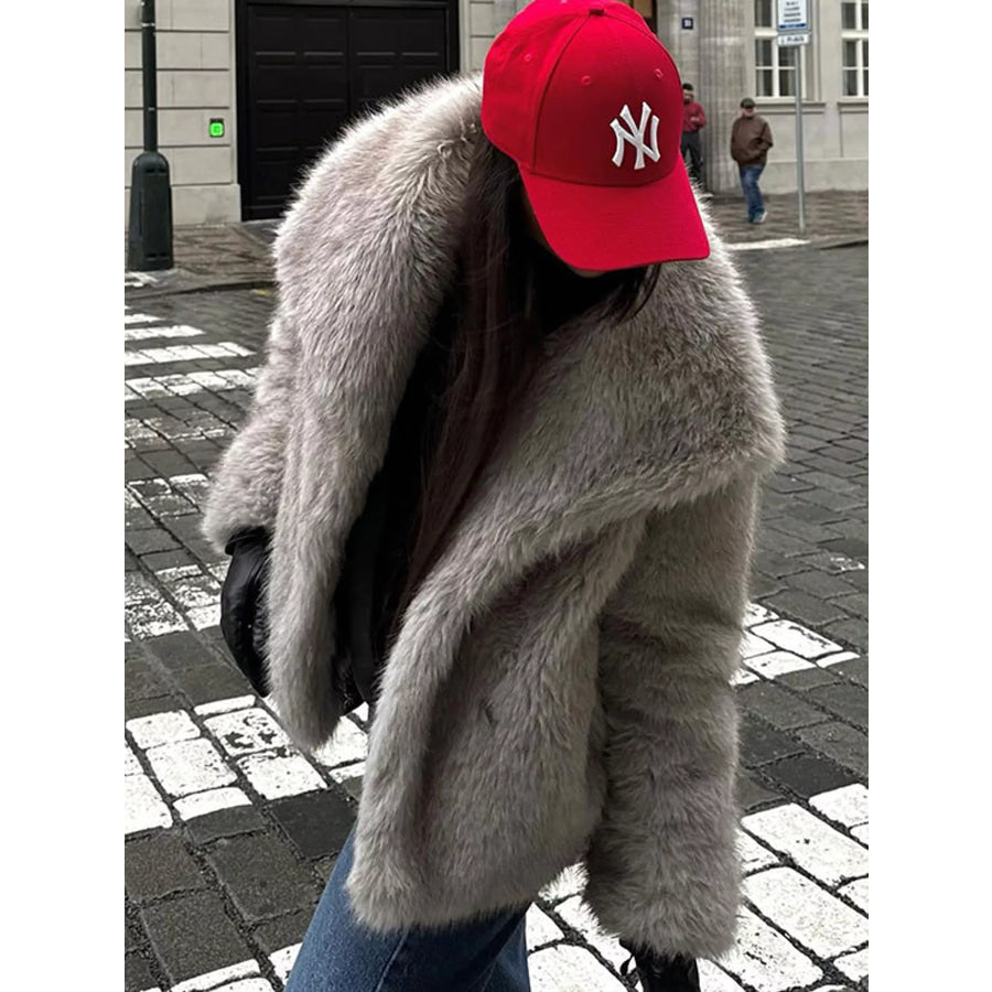 Fox Fur Collar Winter Outerwear Apparel and Accessories