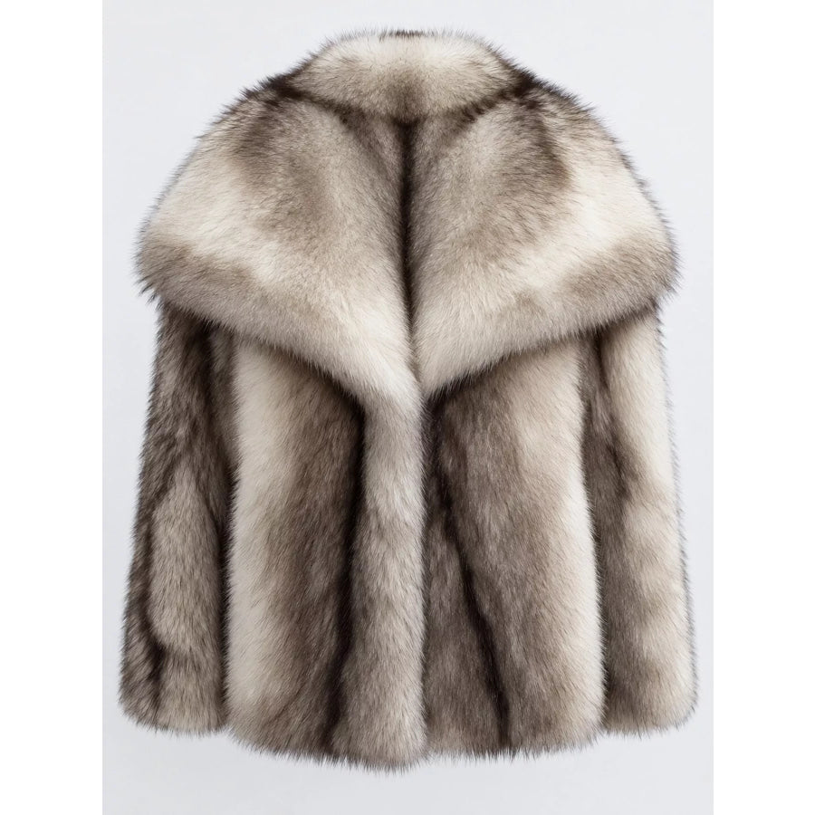 Fox Fur Collar Winter Outerwear Apparel and Accessories