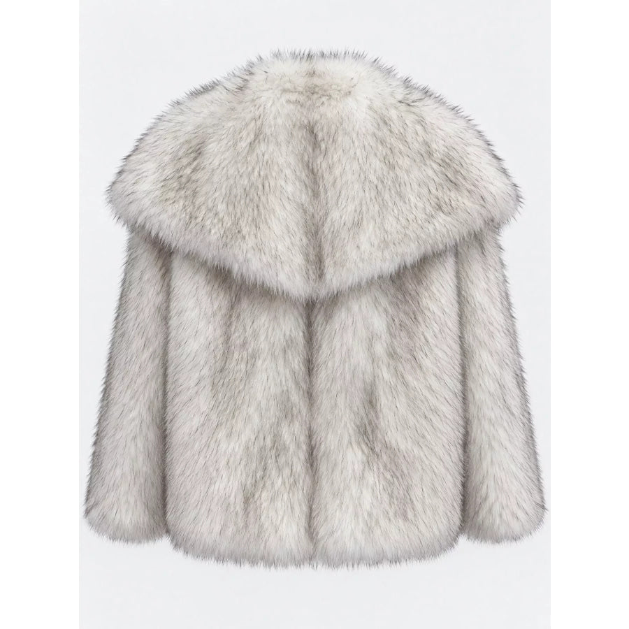 Fox Fur Collar Winter Outerwear Apparel and Accessories
