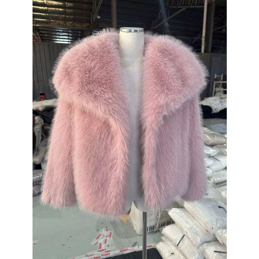 Fox Fur Collar Winter Outerwear Apparel and Accessories