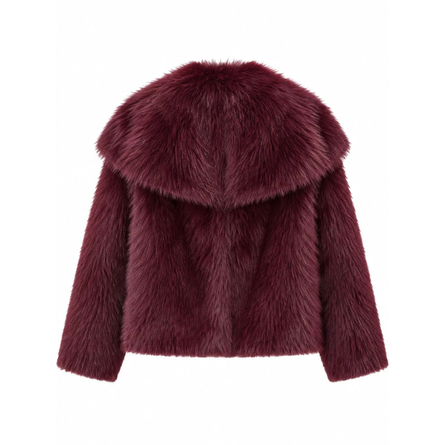Fox Fur Collar Winter Outerwear Apparel and Accessories