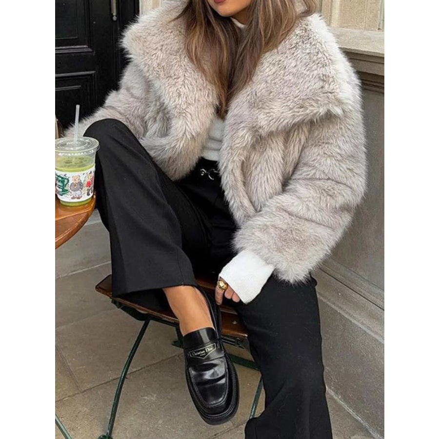 Fox Fur Collar Winter Outerwear Apparel and Accessories