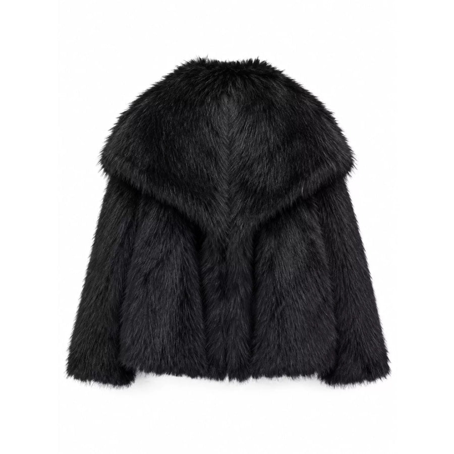 Fox Fur Collar Winter Outerwear Apparel and Accessories