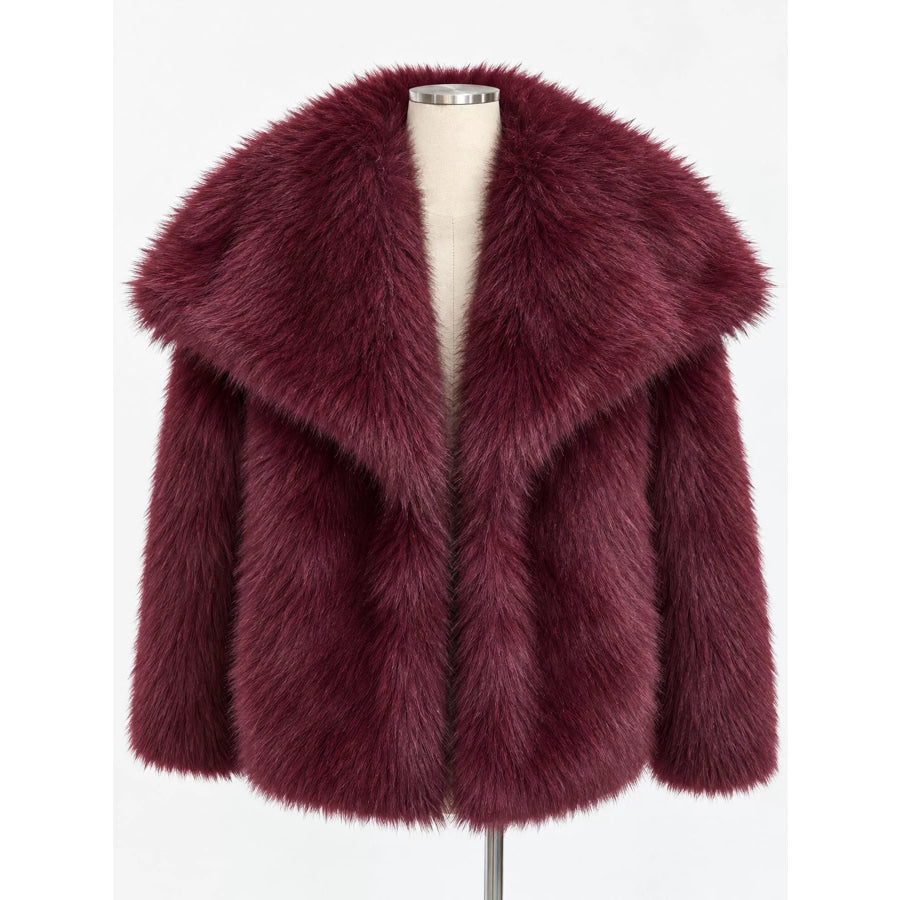 Fox Fur Collar Winter Outerwear Apparel and Accessories