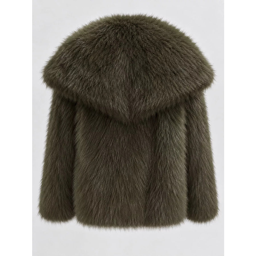 Fox Fur Collar Winter Outerwear Apparel and Accessories