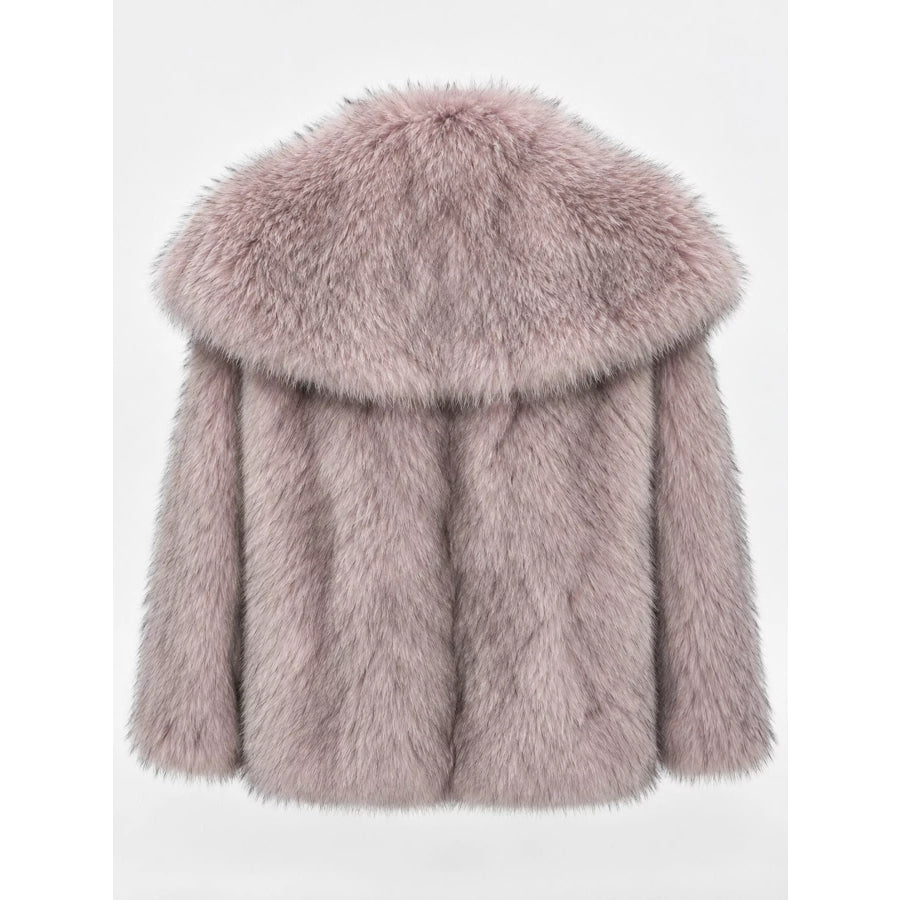 Fox Fur Collar Winter Outerwear Apparel and Accessories
