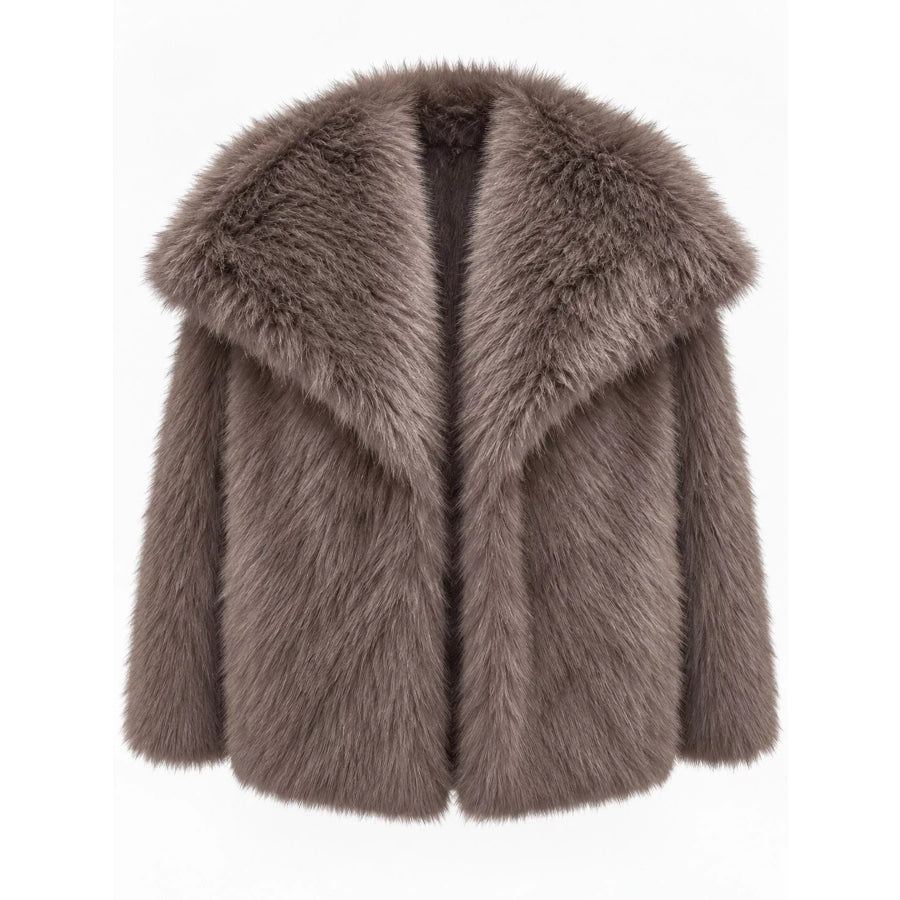 Fox Fur Collar Winter Outerwear Apparel and Accessories