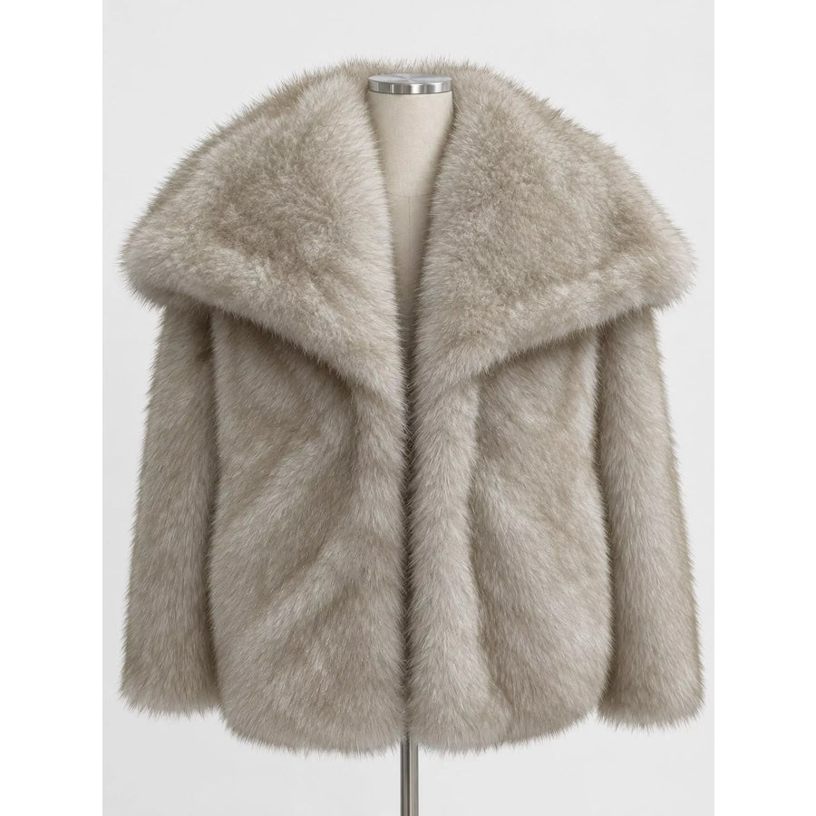 Fox Fur Collar Winter Outerwear Apparel and Accessories