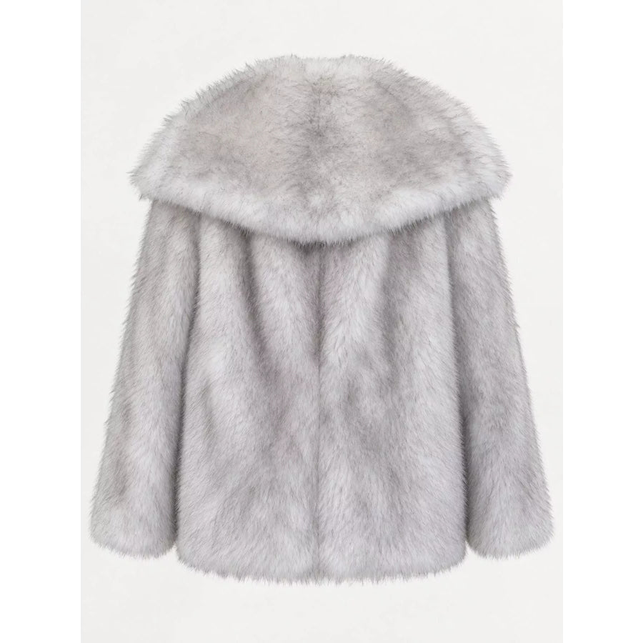 Fox Fur Collar Winter Outerwear Apparel and Accessories