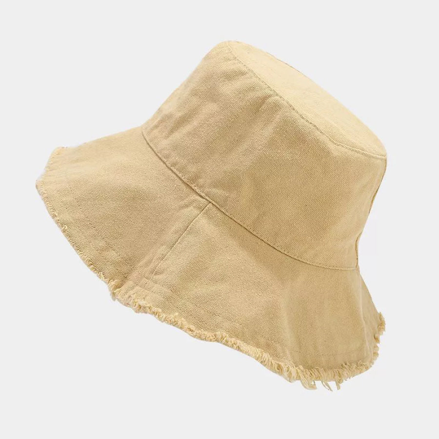 Frayed Edge Bucket Hat Khaki / One Size Apparel and Accessories