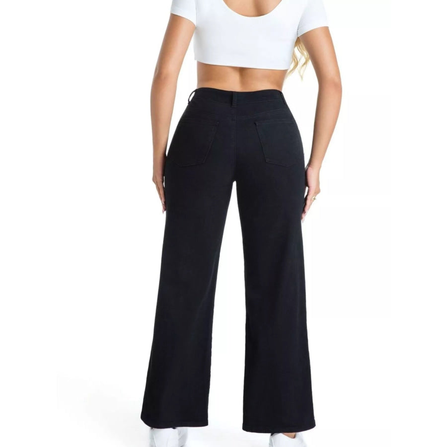 Frayed Edge Straight Leg Jeans Apparel and Accessories