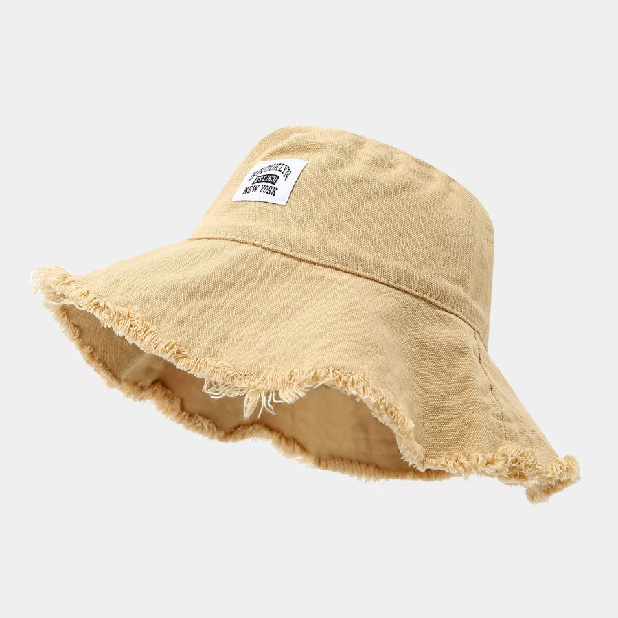 Frayed Hem Bucket Hat Apparel and Accessories