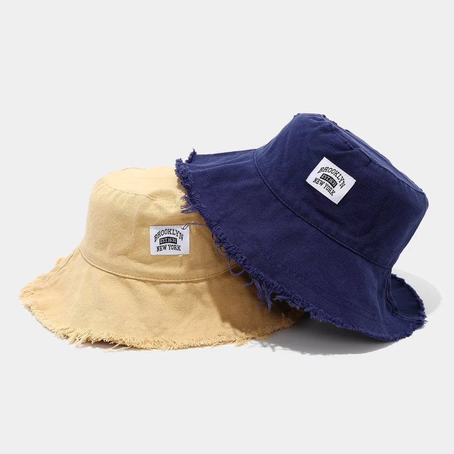 Frayed Hem Bucket Hat Apparel and Accessories