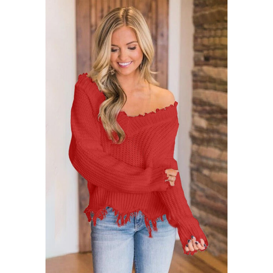 Frayed hotsell bottom sweater