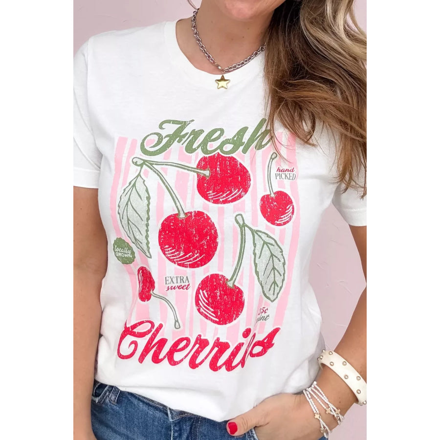 Fresh Cherries Graphic Oversized T-Shirt Apparel and Accessories