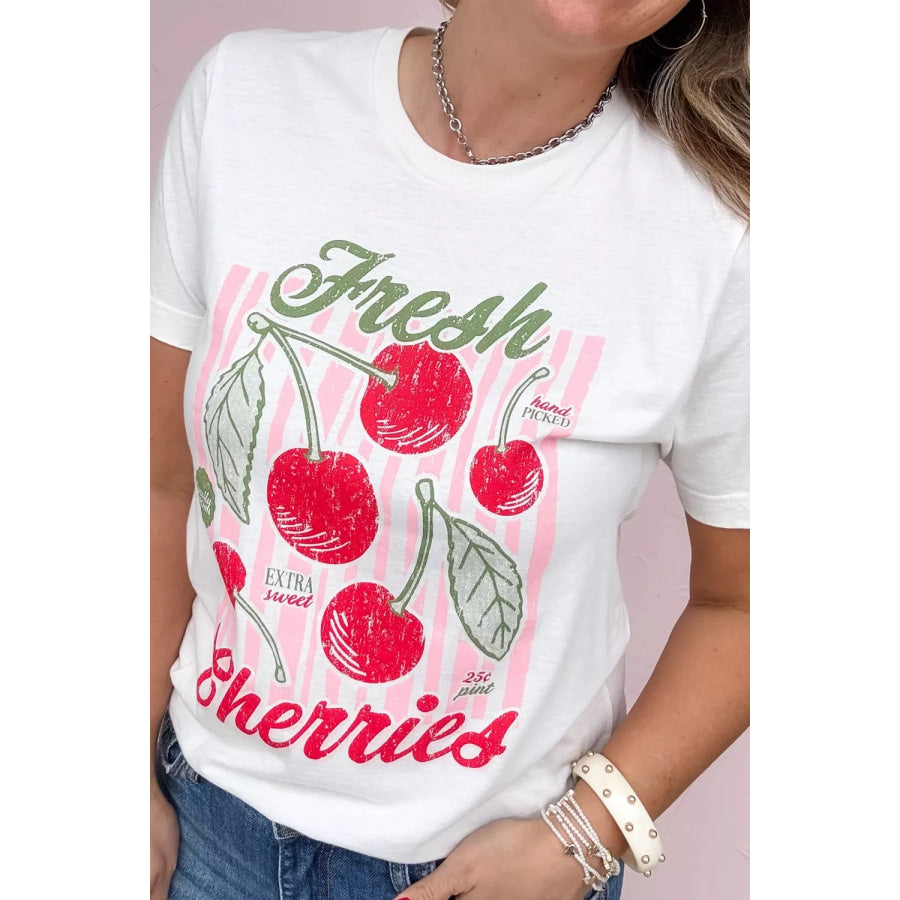 Fresh Cherries Graphic Oversized T-Shirt Apparel and Accessories