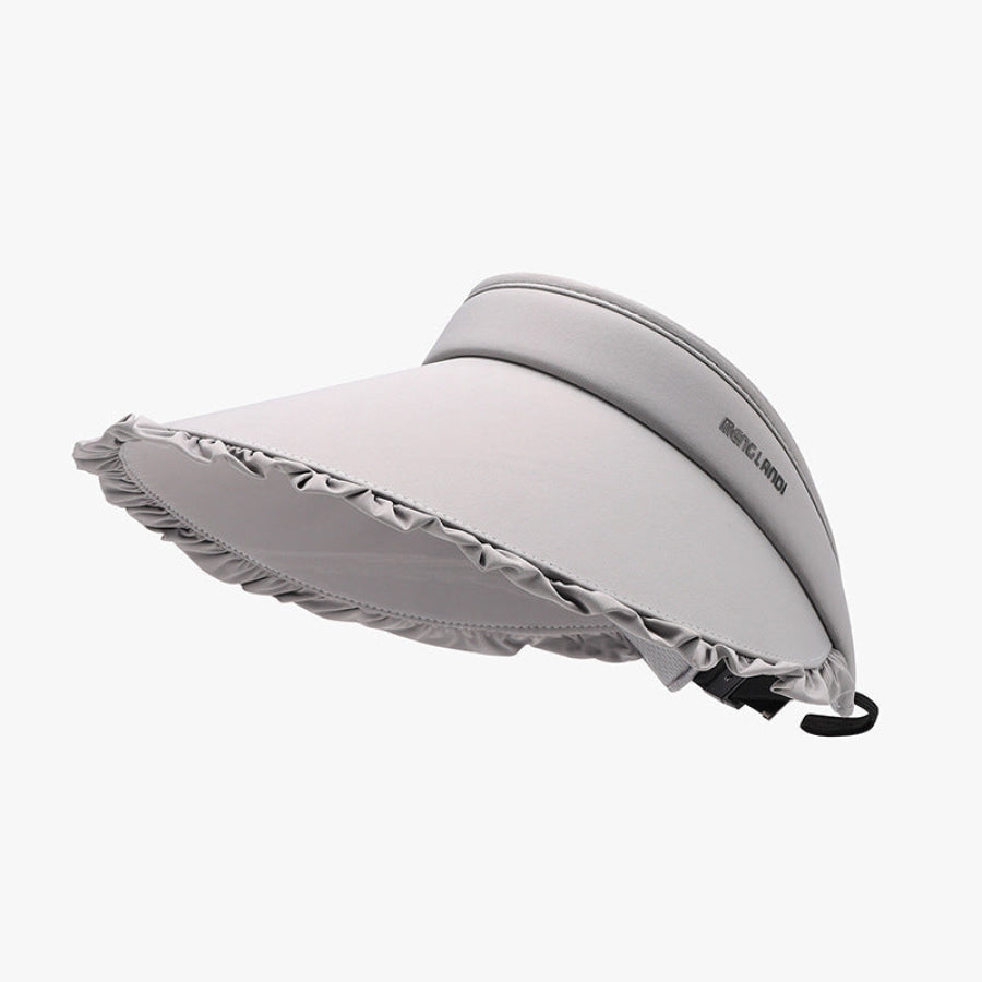 Frill Adjustable Ice Silk Sun Hat Pastel Blue / One Size Apparel and Accessories