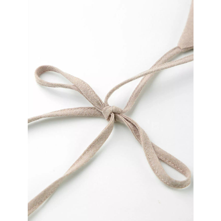 Frill Tie Shoulder Mini Dress Apparel and Accessories